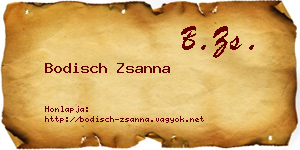 Bodisch Zsanna névjegykártya